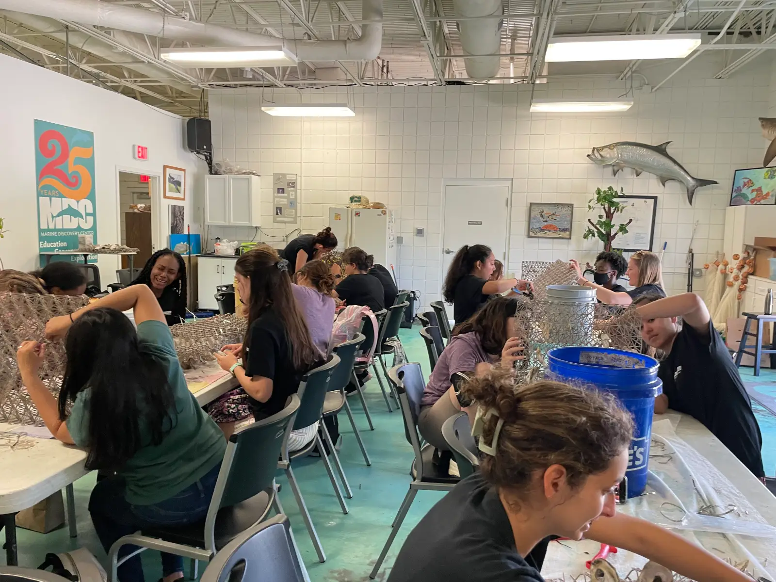 Students volunteering at New Smyrna Beach